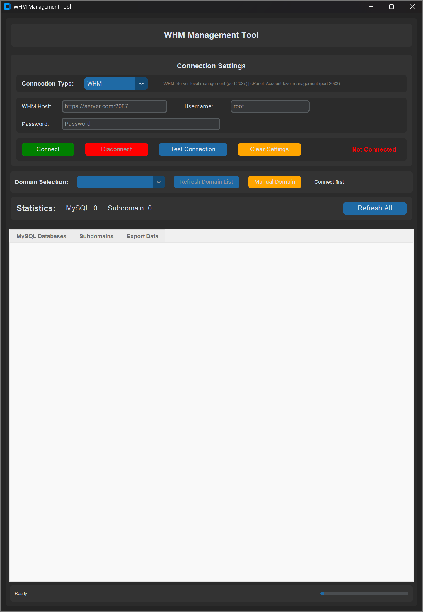 WHM Management Tool (Ücretsiz)