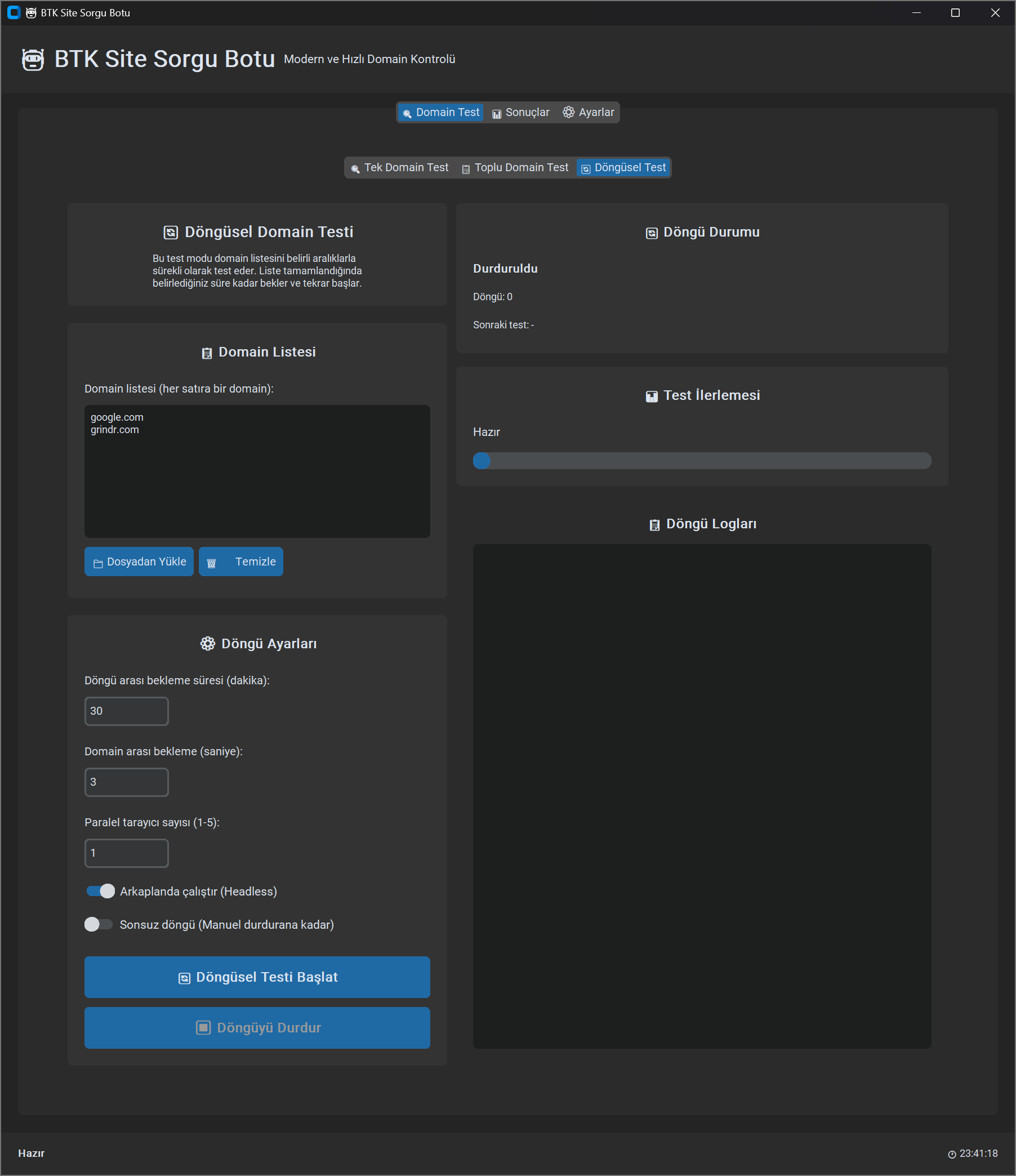 Aow Yazılım - BTK Site Sorgu Botu Telegram Bildirim Özellikli
