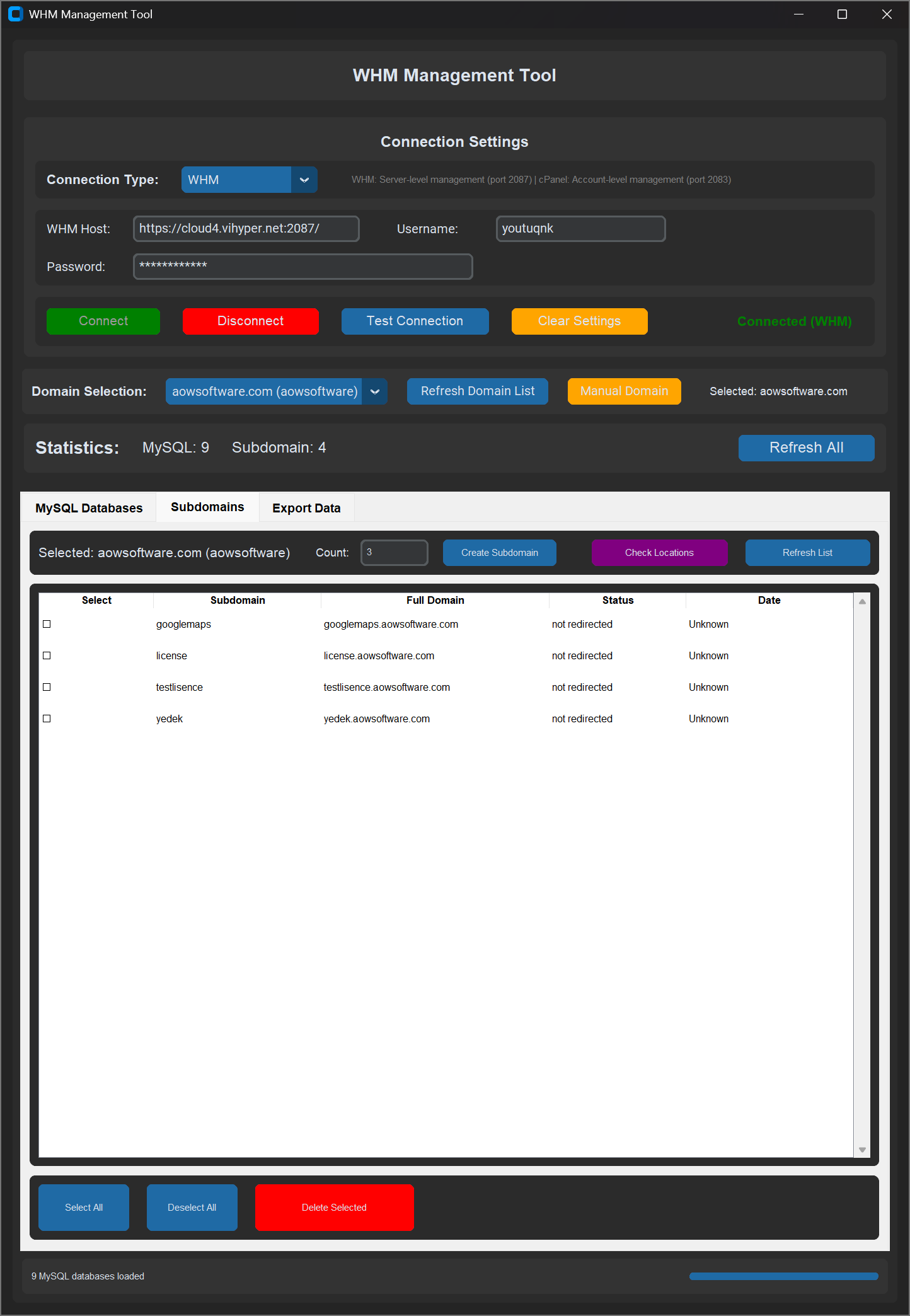 WHM Management Tool (Ücretsiz)