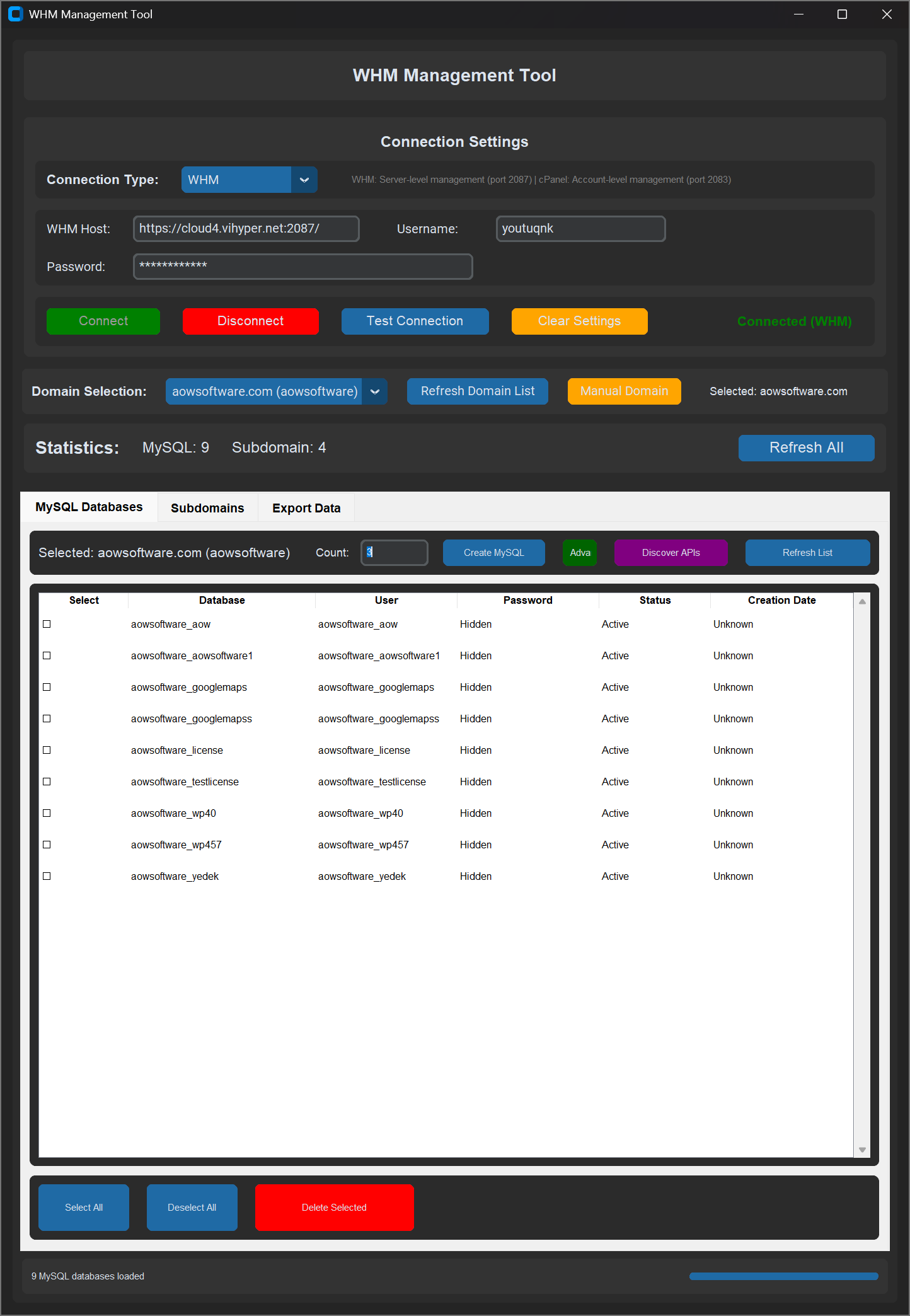 WHM Management Tool (Ücretsiz)