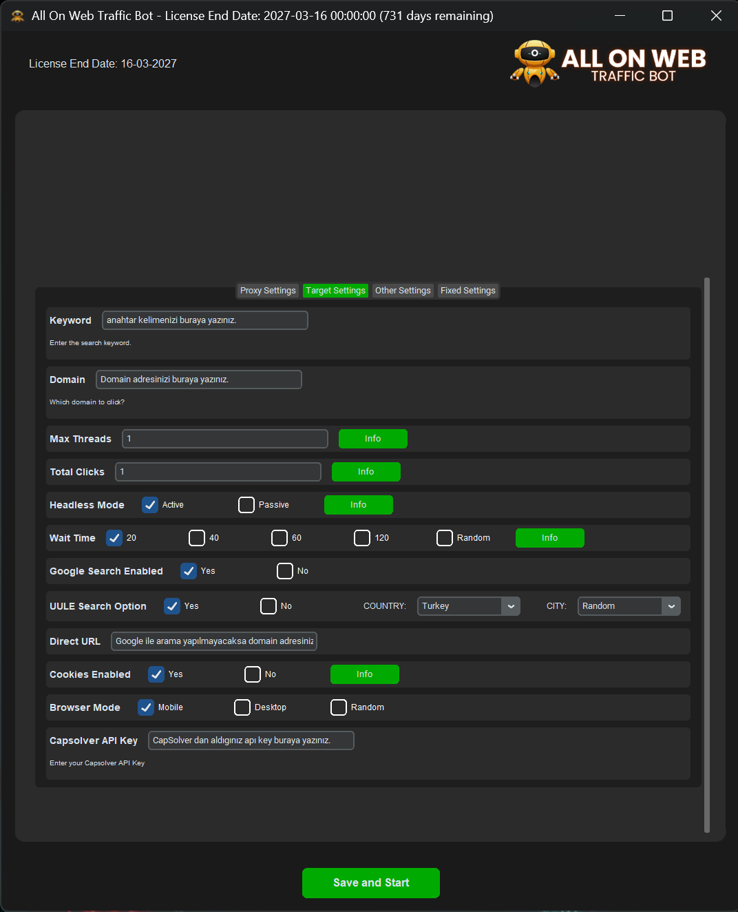 Aow Web Trafik Botu (3 günlük Test Lisansı)