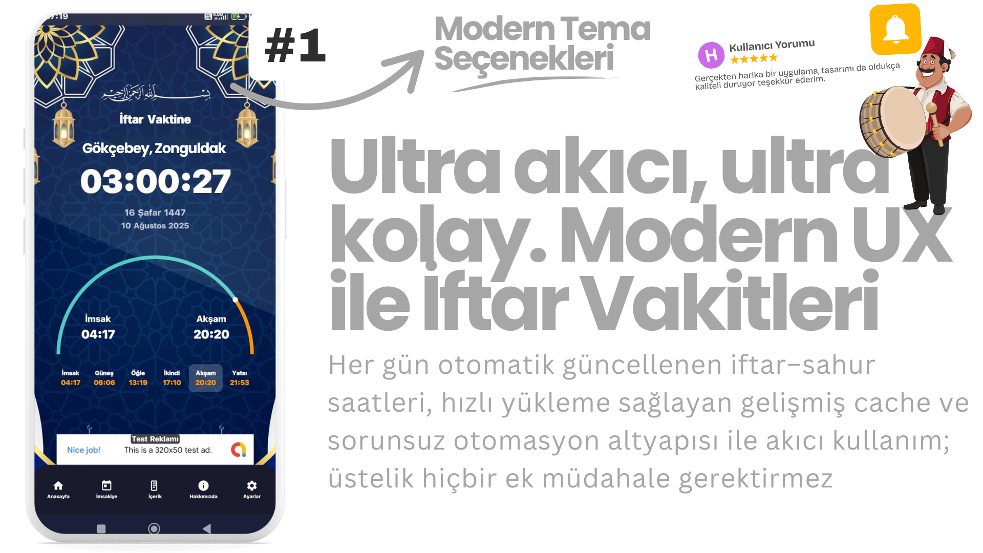 İftar Vakitleri Mobil Uygulaması resim 1