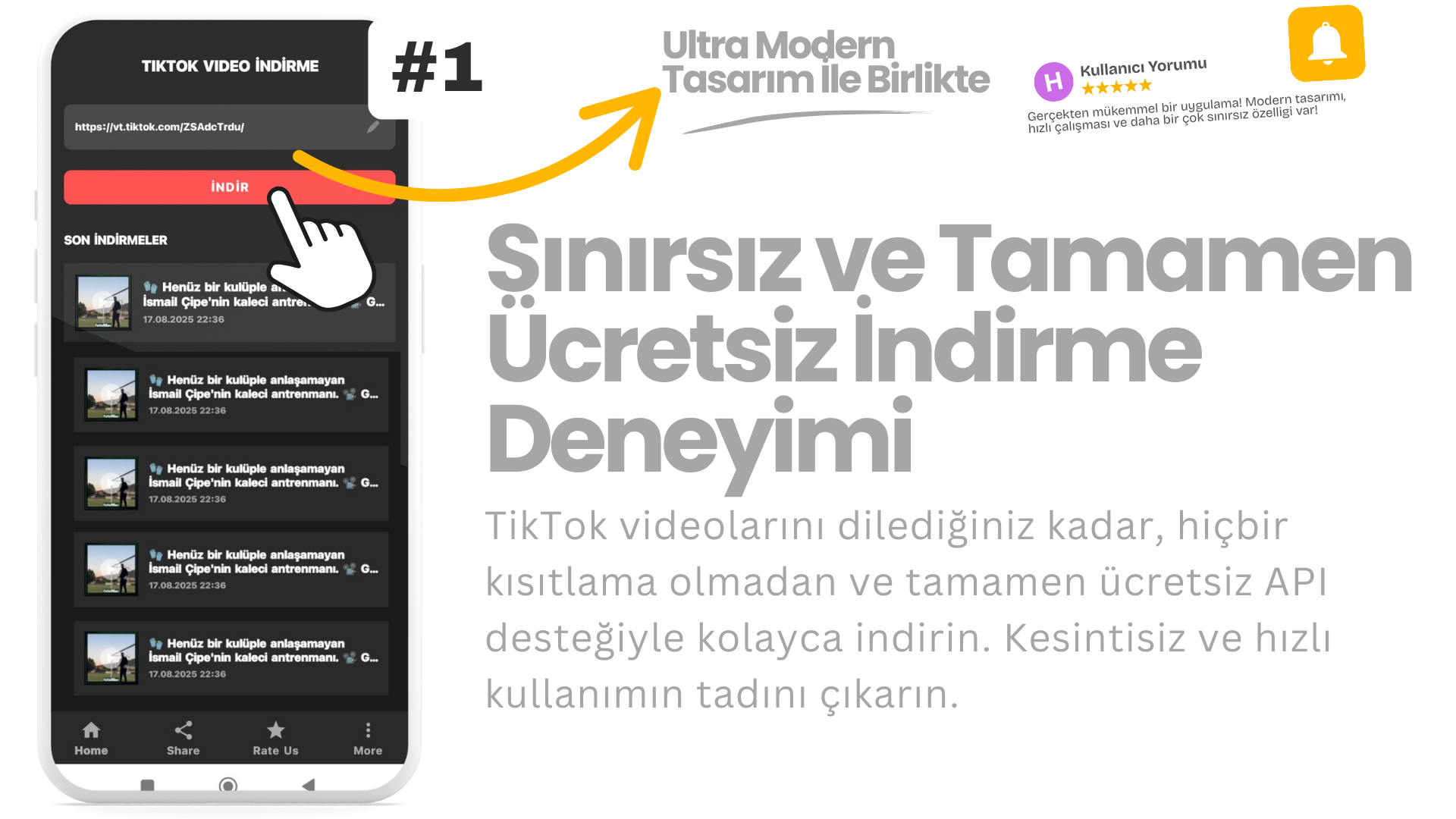 TikTok Video İndirici Mobil Uygulaması